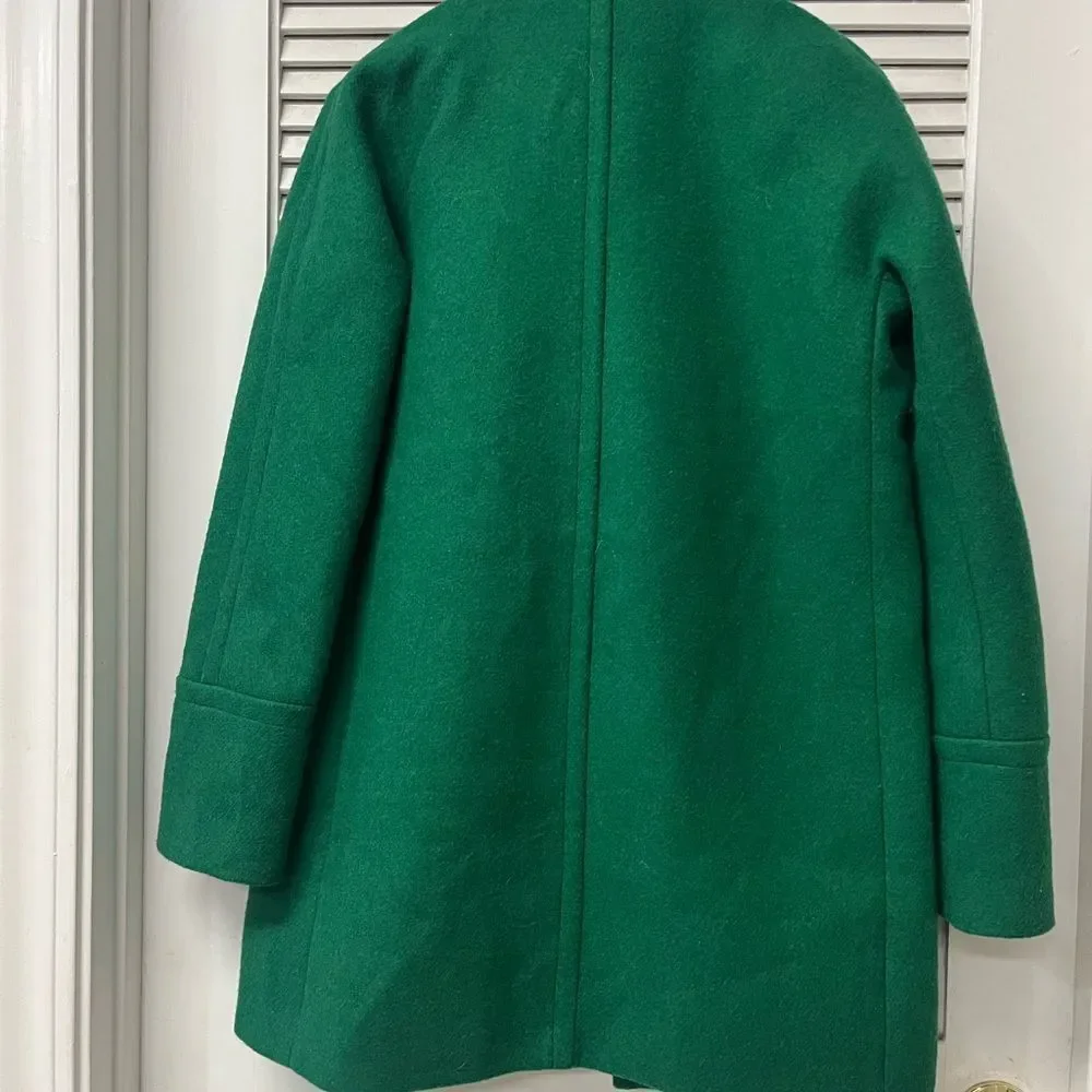 J. Crew ✨Emerald Green Trench Coat✨sz4✨EUC-like new